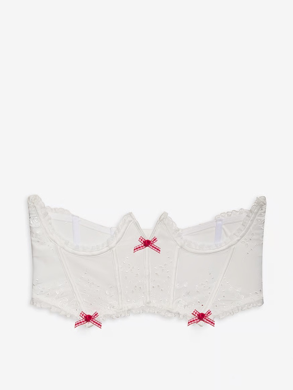 For Love and Lemons Violetta Corset Top in White Rose